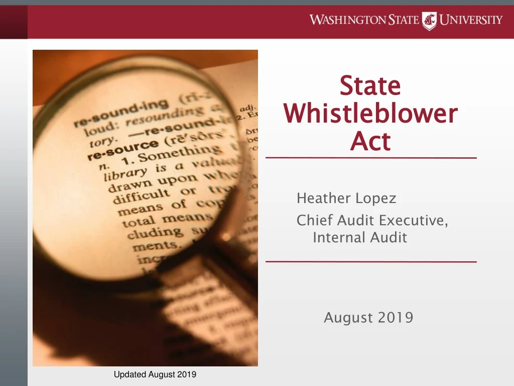 state whistleblower act