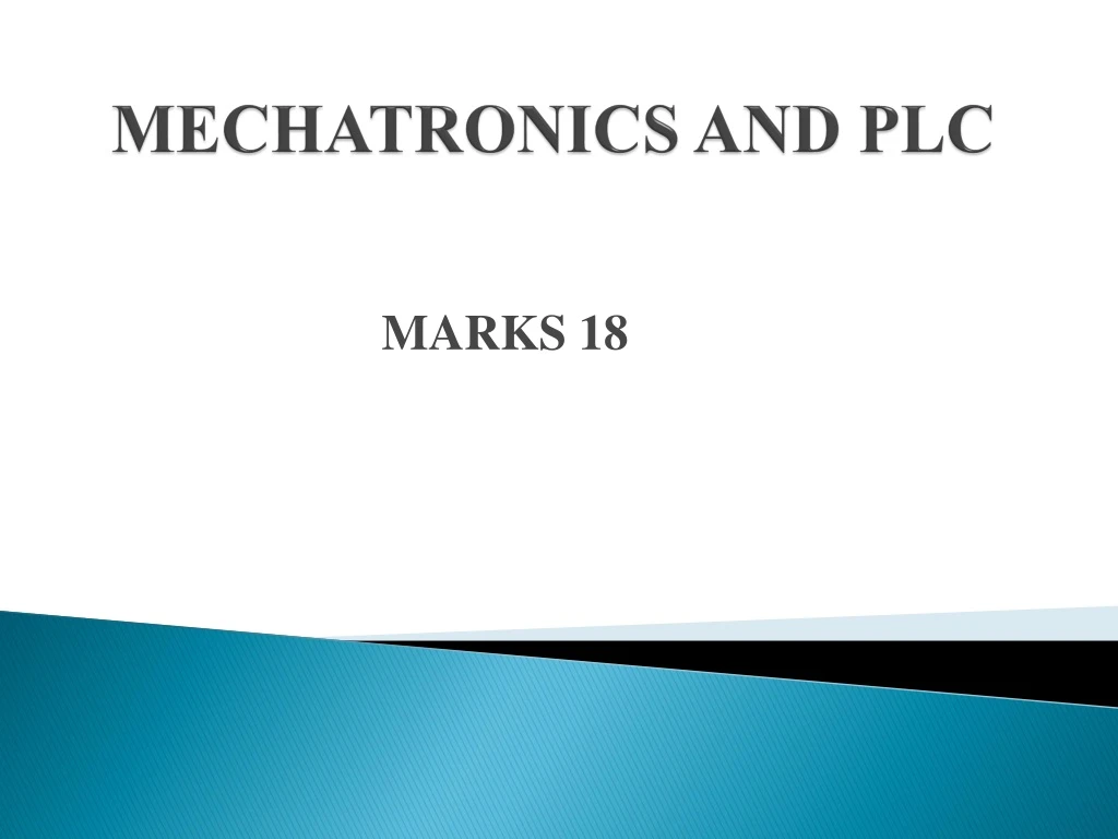 mechatronics and plc
