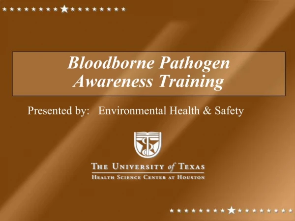 Bloodborne Pathogen Awareness Training