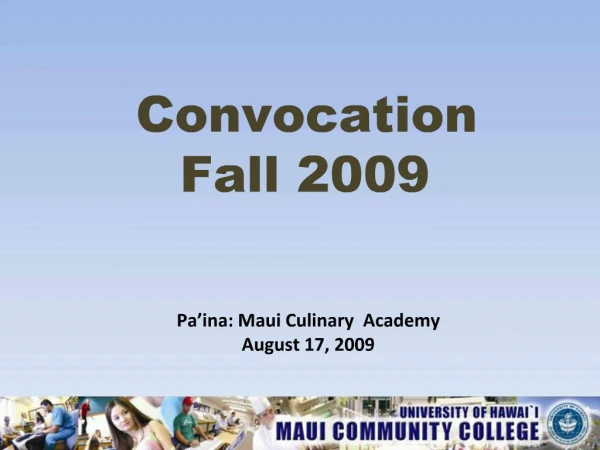 Convocation Fall 2009