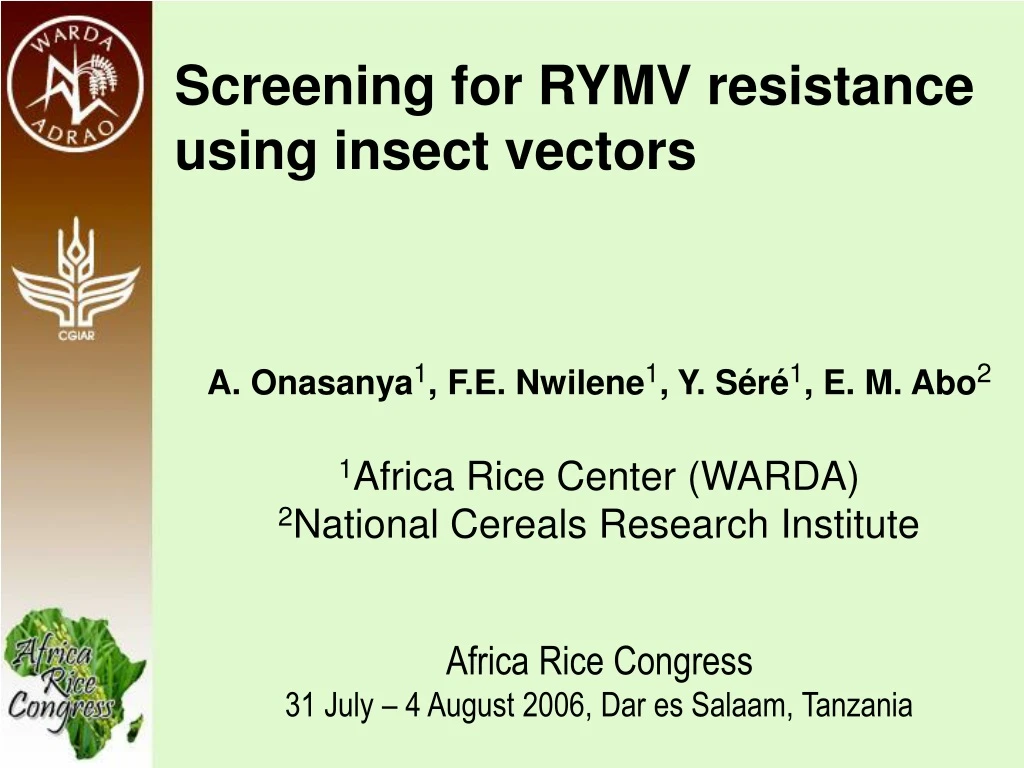 screening for rymv resistance using insect
