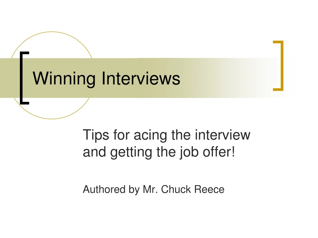 winning interviews