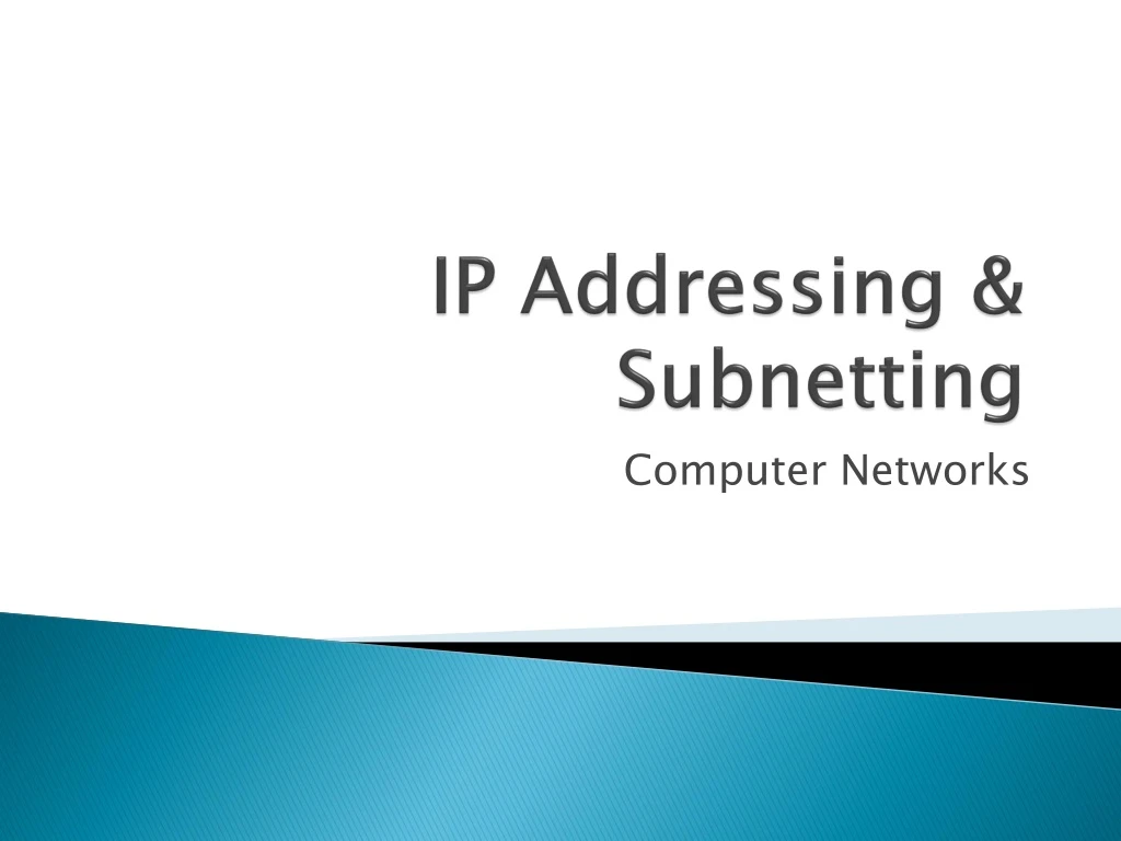 ip addressing subnetting