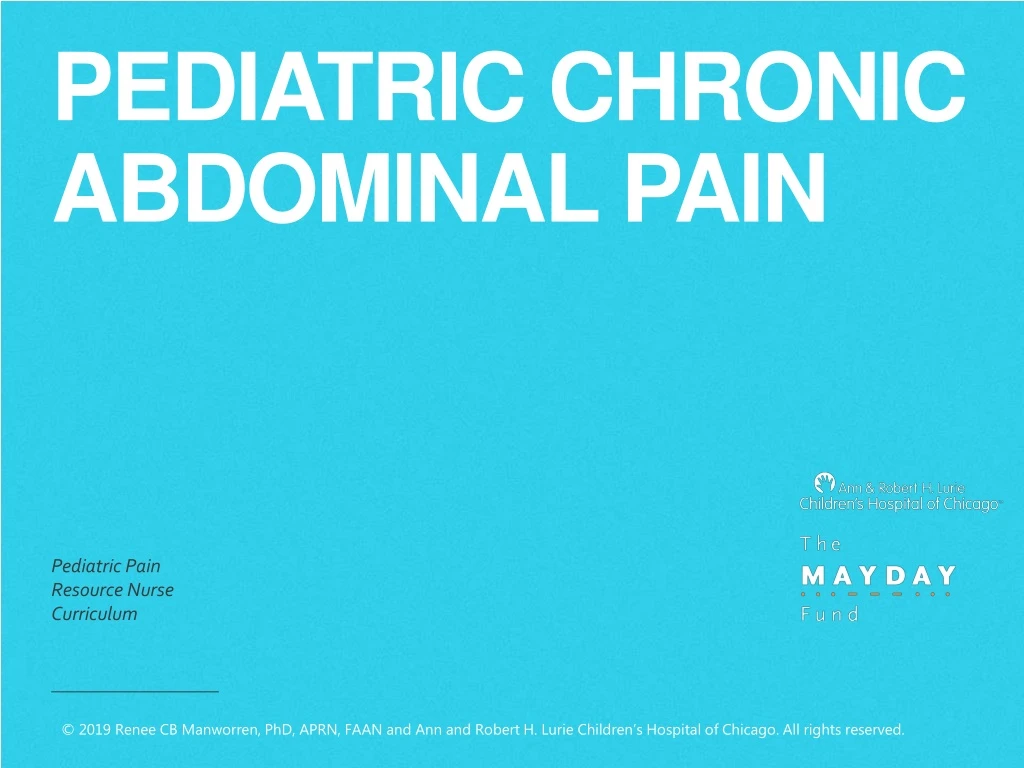 pediatric chronic abdominal pain