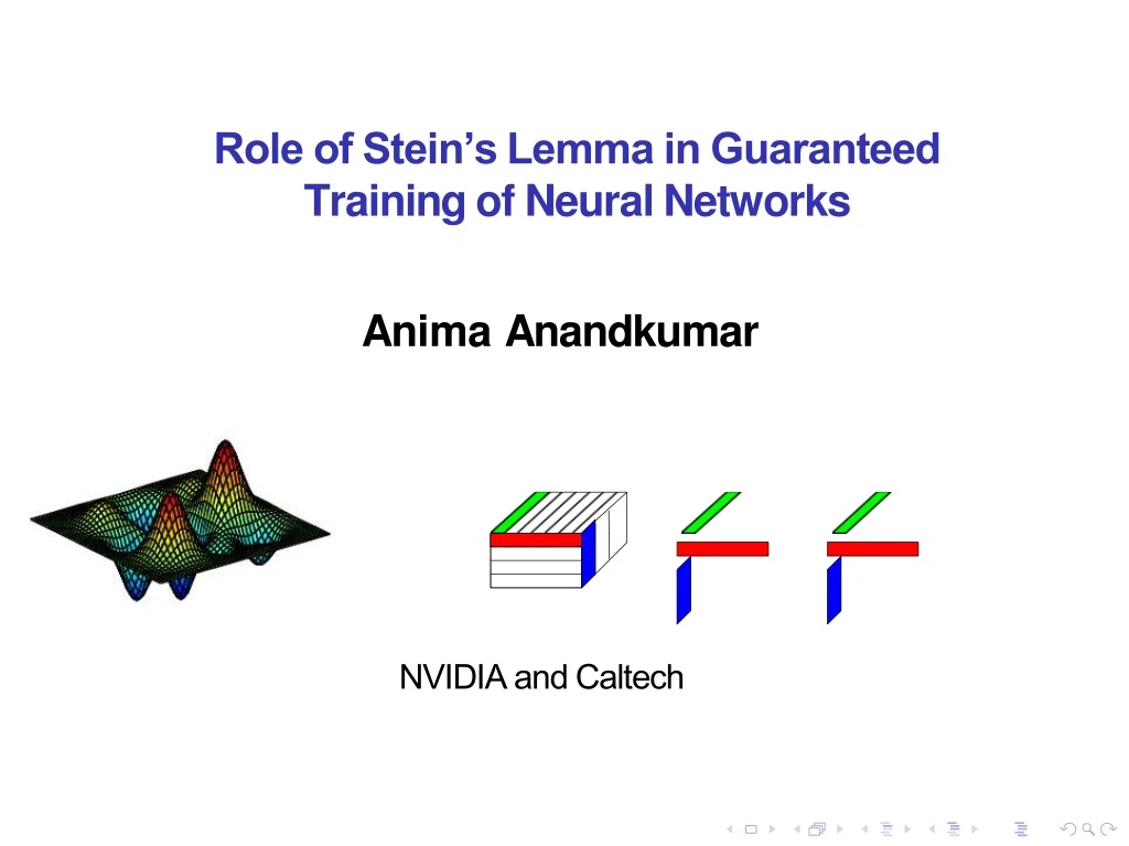 role of stein s lemma in guaranteed training