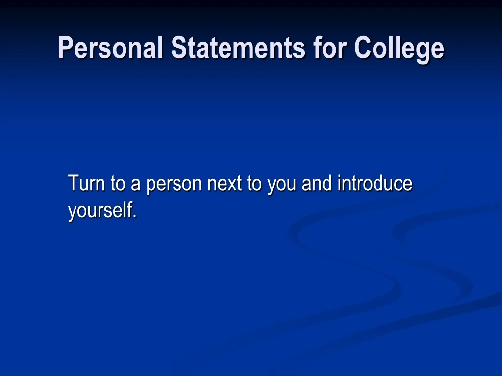 personal statements for college