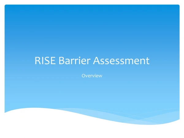 RISE Barrier Assessment