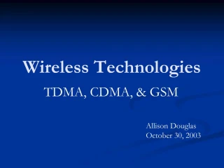 Wireless Technologies - slide 1