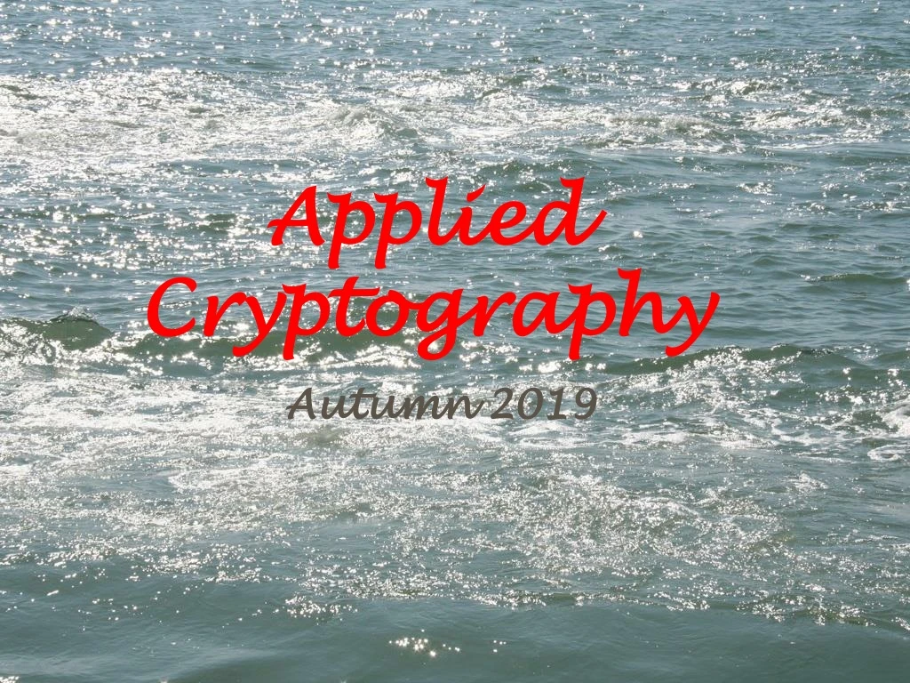 applied cryptography