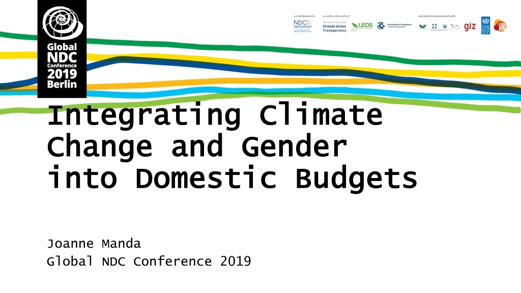 integrating climate change and gender into domestic budgets