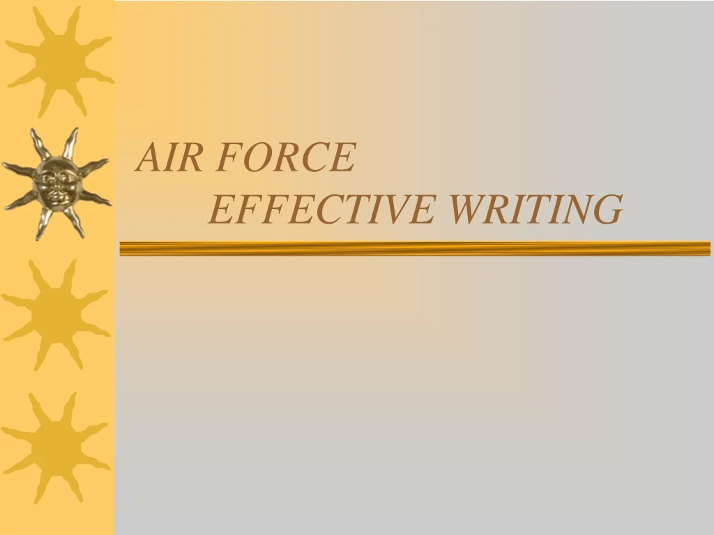 air force effective writing