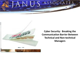 Cyber Security: Breaking the Communication Barrier Between Technical and Non-technical Managers - slide 1