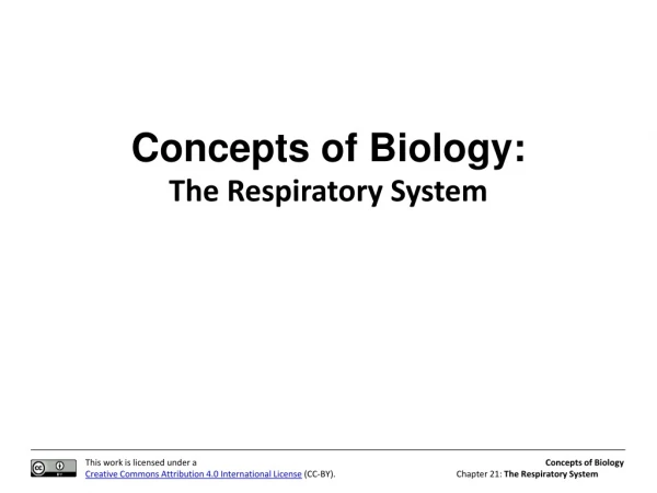 Concepts of Biology: The Respiratory System