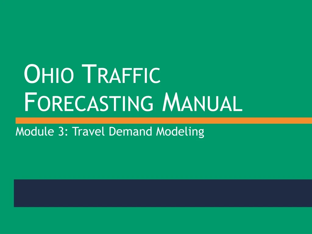 ohio traffic forecasting manual