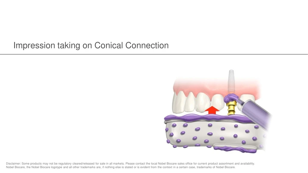 impression taking on conical connection