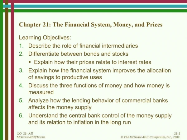 Chapter 21: The Financial System, Money, and Prices
