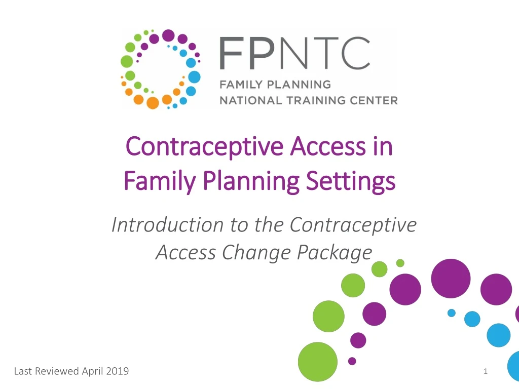 contraceptive access in family planning settings