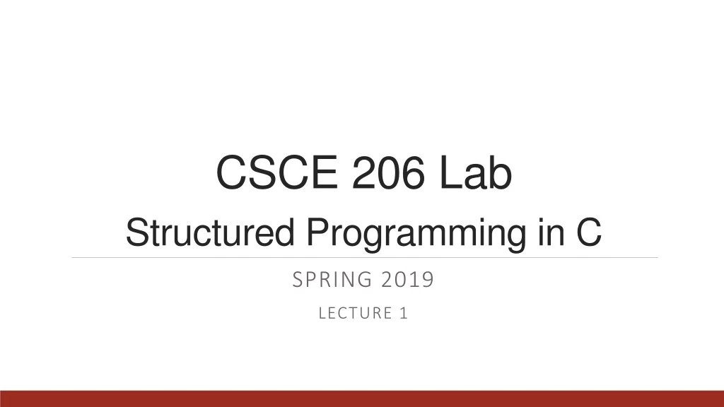 csce 206 lab structured programming in c