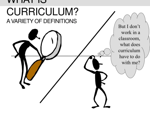 What is Curriculum? A variety of definitions