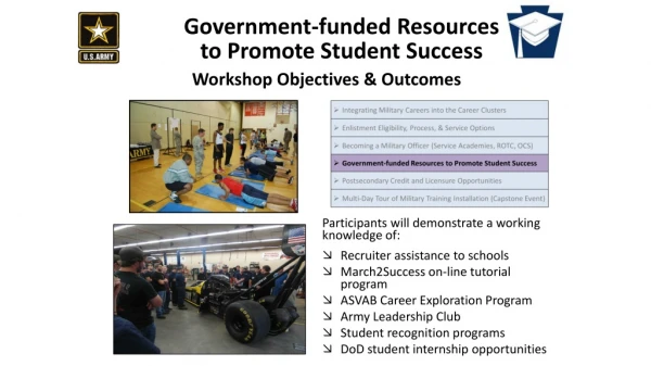 Government-funded Resources to Promote Student Success