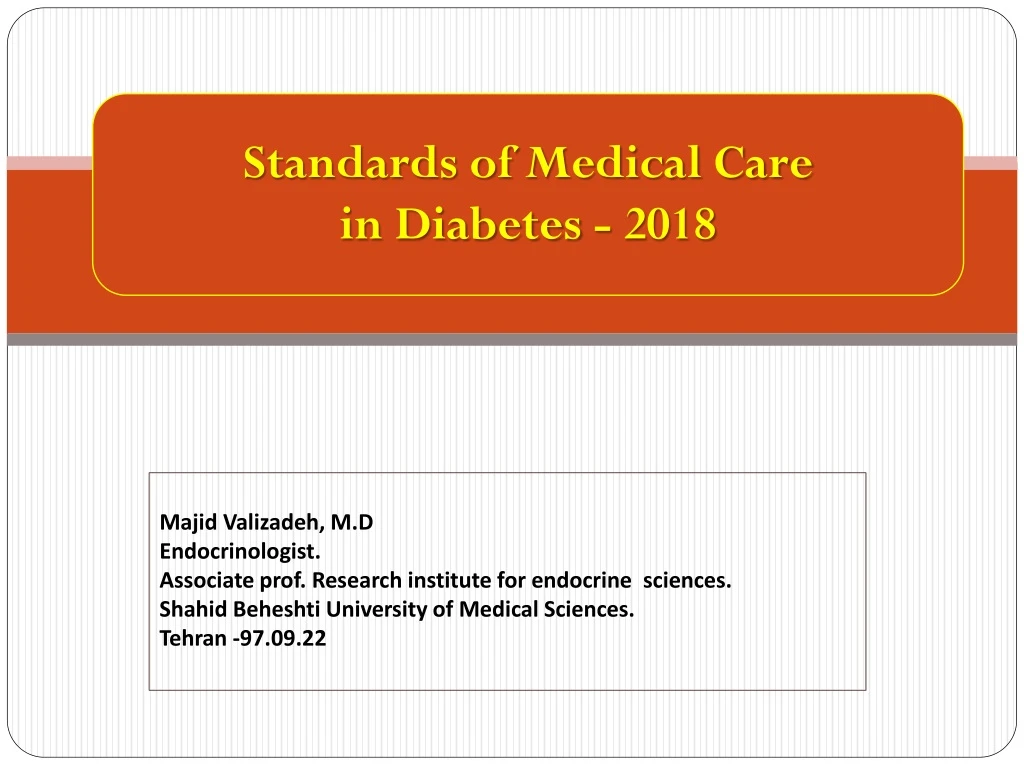 standards of medical care in diabetes 2018