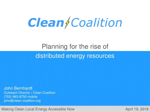 Planning for the rise of distributed energy resources