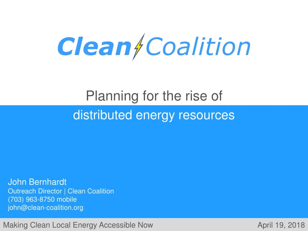 planning for the rise of distributed energy