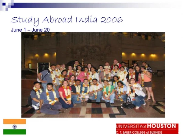 Study Abroad India 2006 June 1 June 20