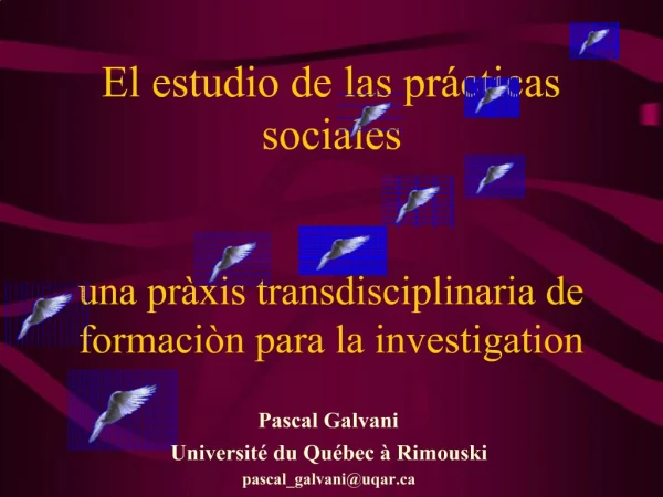El estudio de las pr cticas sociales una pr xis transdisciplinaria de formaci n para la investigation