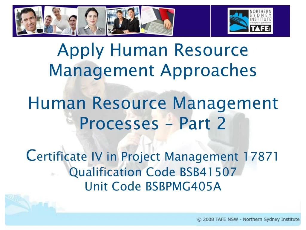 apply human resource management approaches human