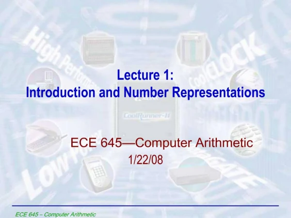 ECE 645 Computer Arithmetic