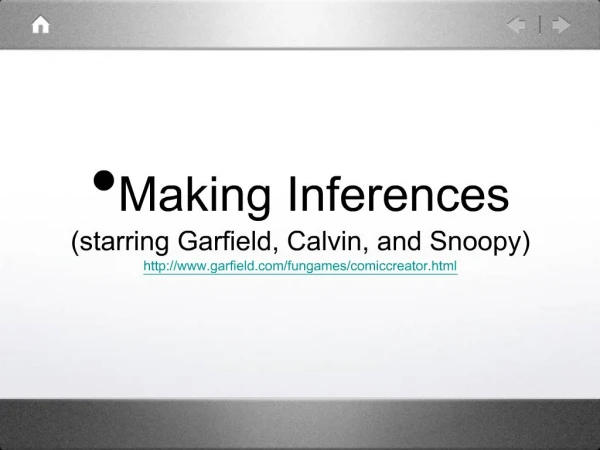 Making Inferences starring Garfield, Calvin, and Snoopy garfield