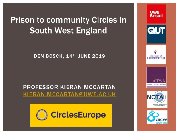 Den Bosch, 14 th June 2019 PROFESSOR Kieran McCartan KIERAN.MCCARTAN@UWE.AC.UK