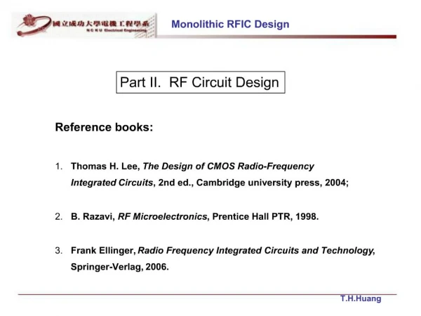 Monolithic RFIC Design