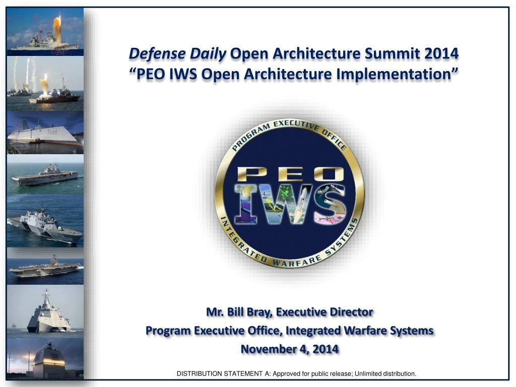 defense daily open architecture summit 2014 peo iws open architecture implementation