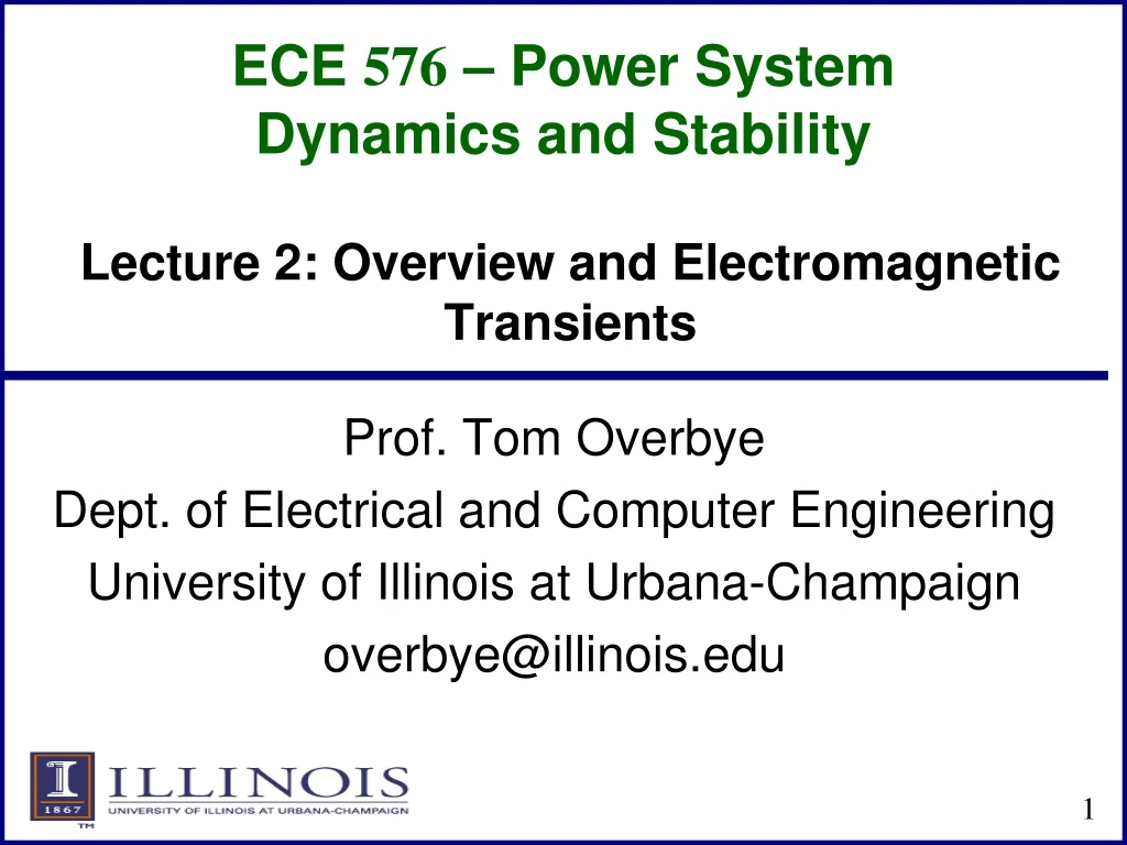 ece 576 power system dynamics and stability