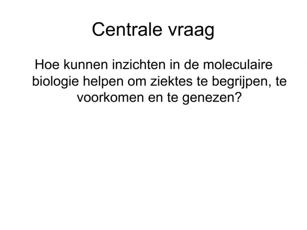 Centrale vraag