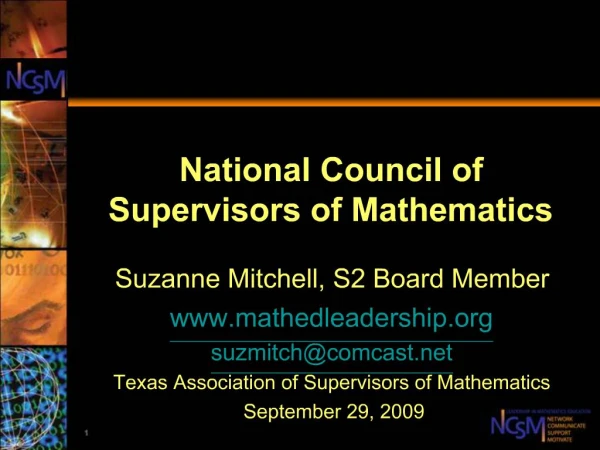 National Council of Supervisors of Mathematics