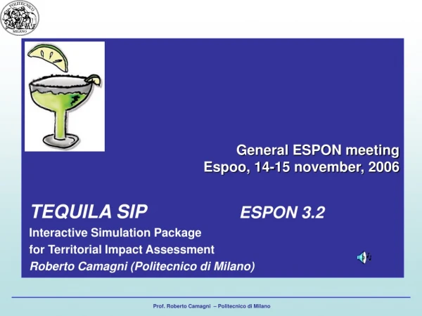 General ESPON meeting Espoo, 14-15 november, 2006