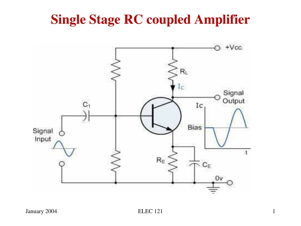 single stage rc coupled amplifier