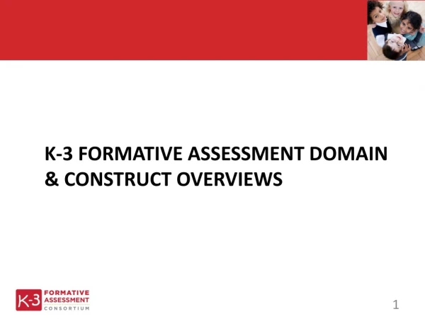 K-3 formative assessment domain &amp; Construct overviewS