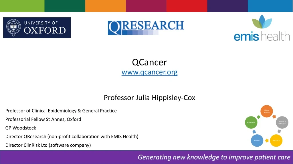 qcancer www qcancer org professor julia hippisley cox