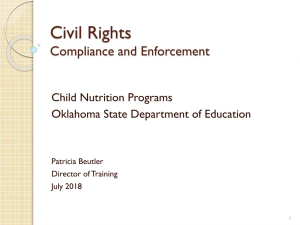 Civil Rights Compliance and Enforcement