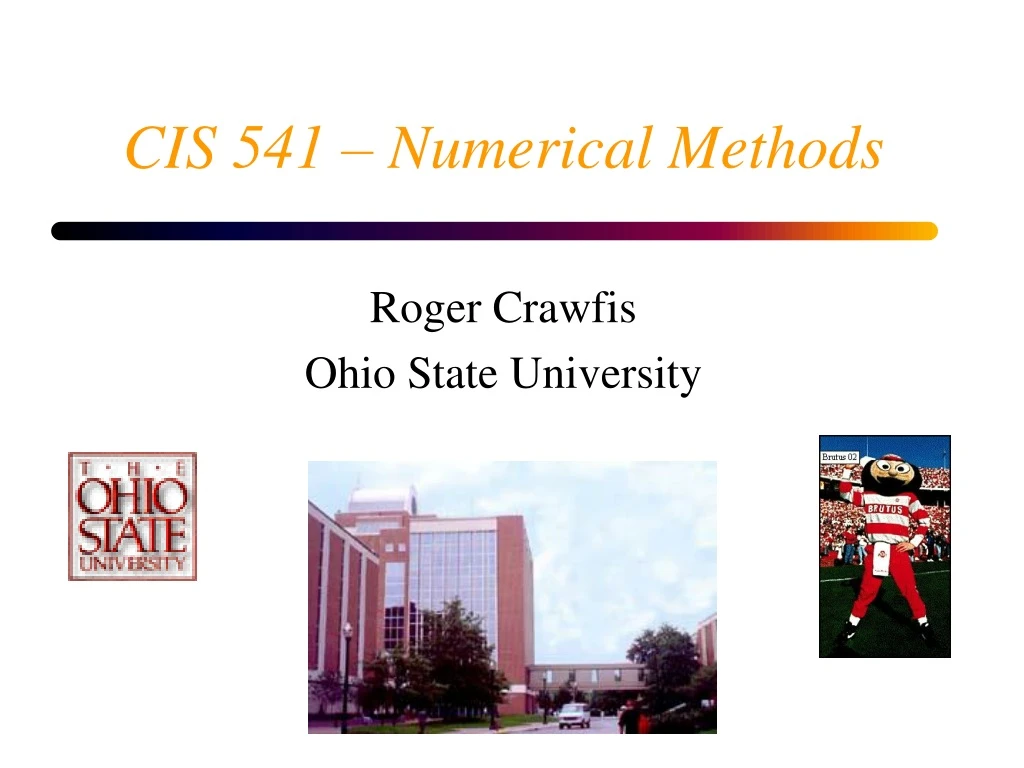 cis 541 numerical methods