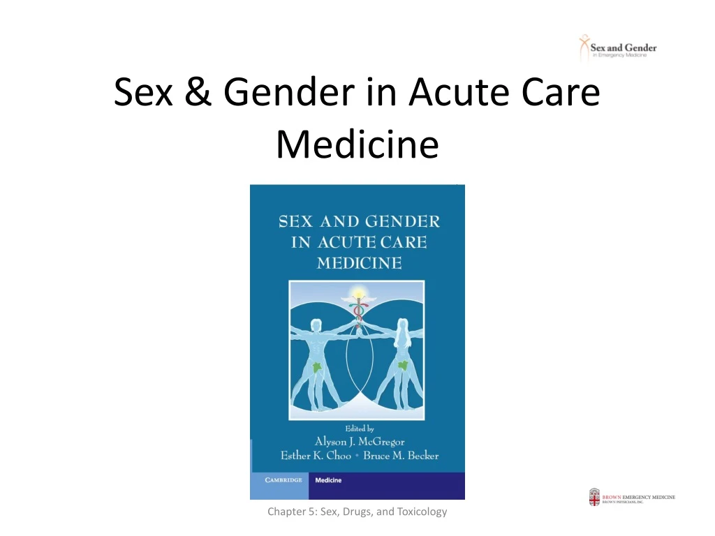 sex gender in acute care medicine