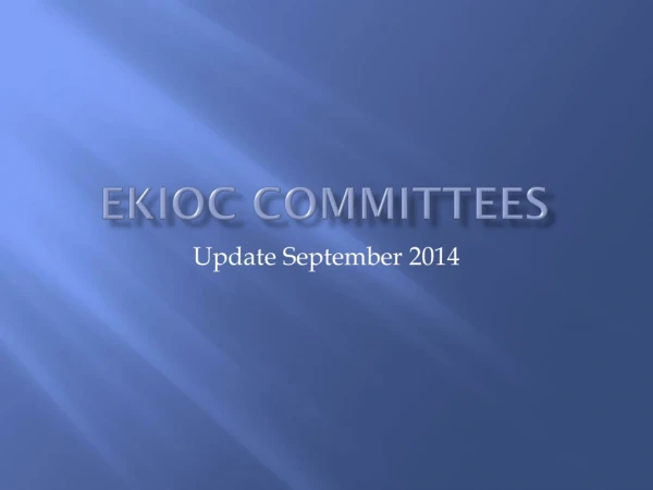 EKIOC Committees