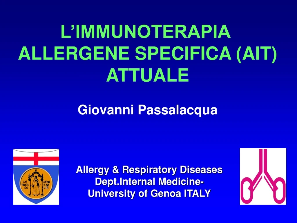 l immunoterapia allergene specifica ait attuale