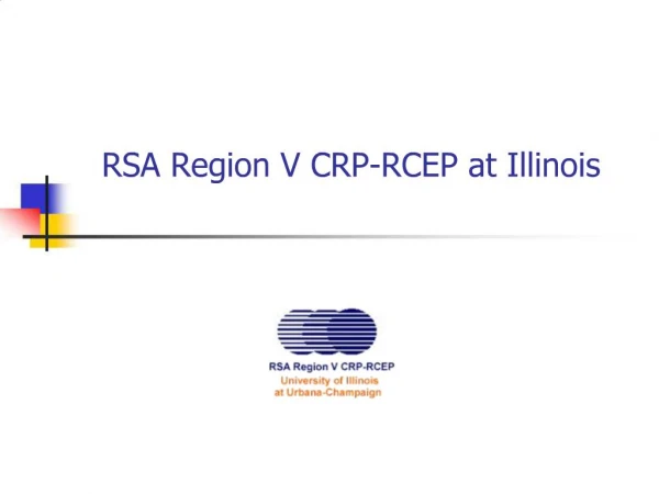 RSA Region V CRP-RCEP at Illinois