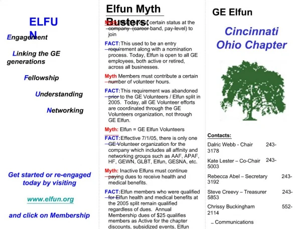 GE Elfun Cincinnati Ohio Chapter
