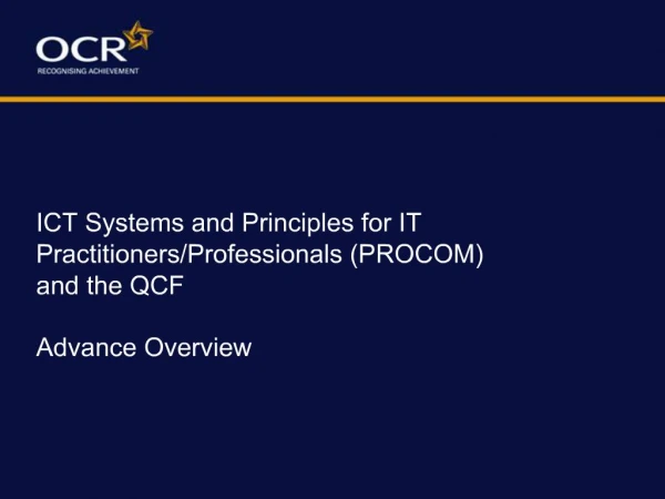 ICT Systems and Principles for IT Practitioners